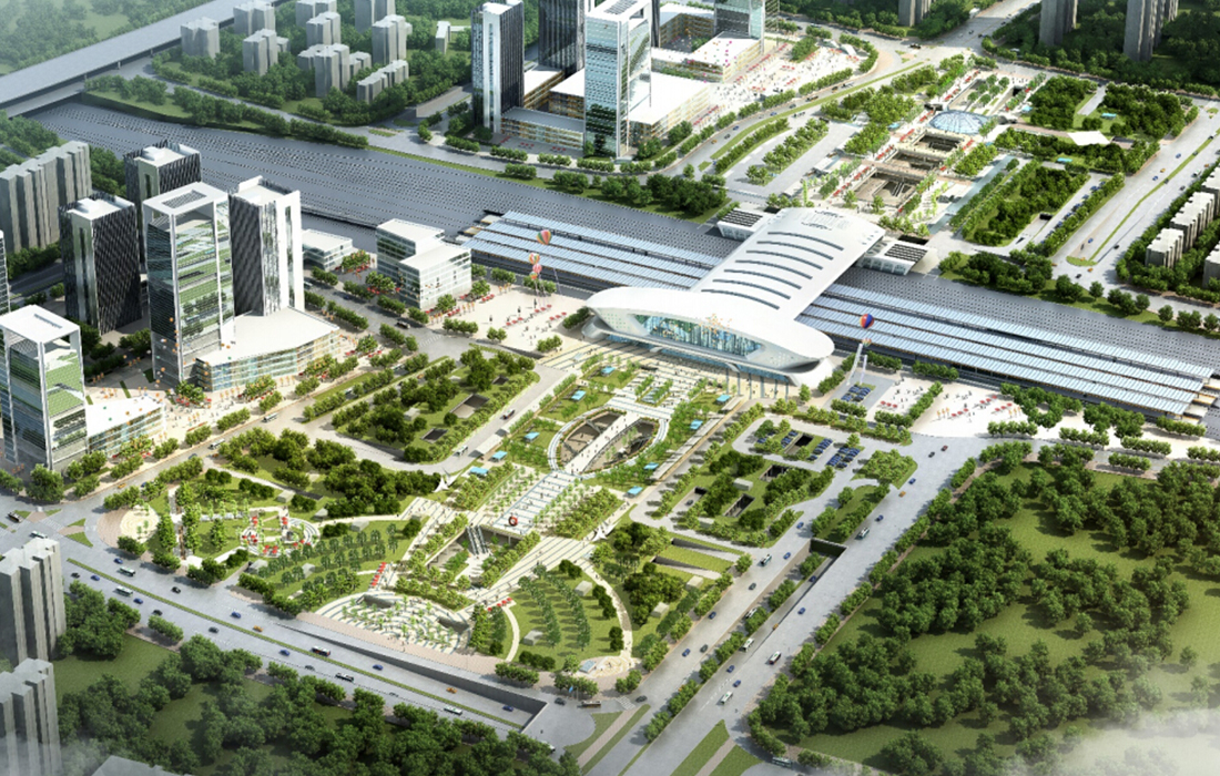 武漢光谷火車站東、西廣場(chǎng)土建工程